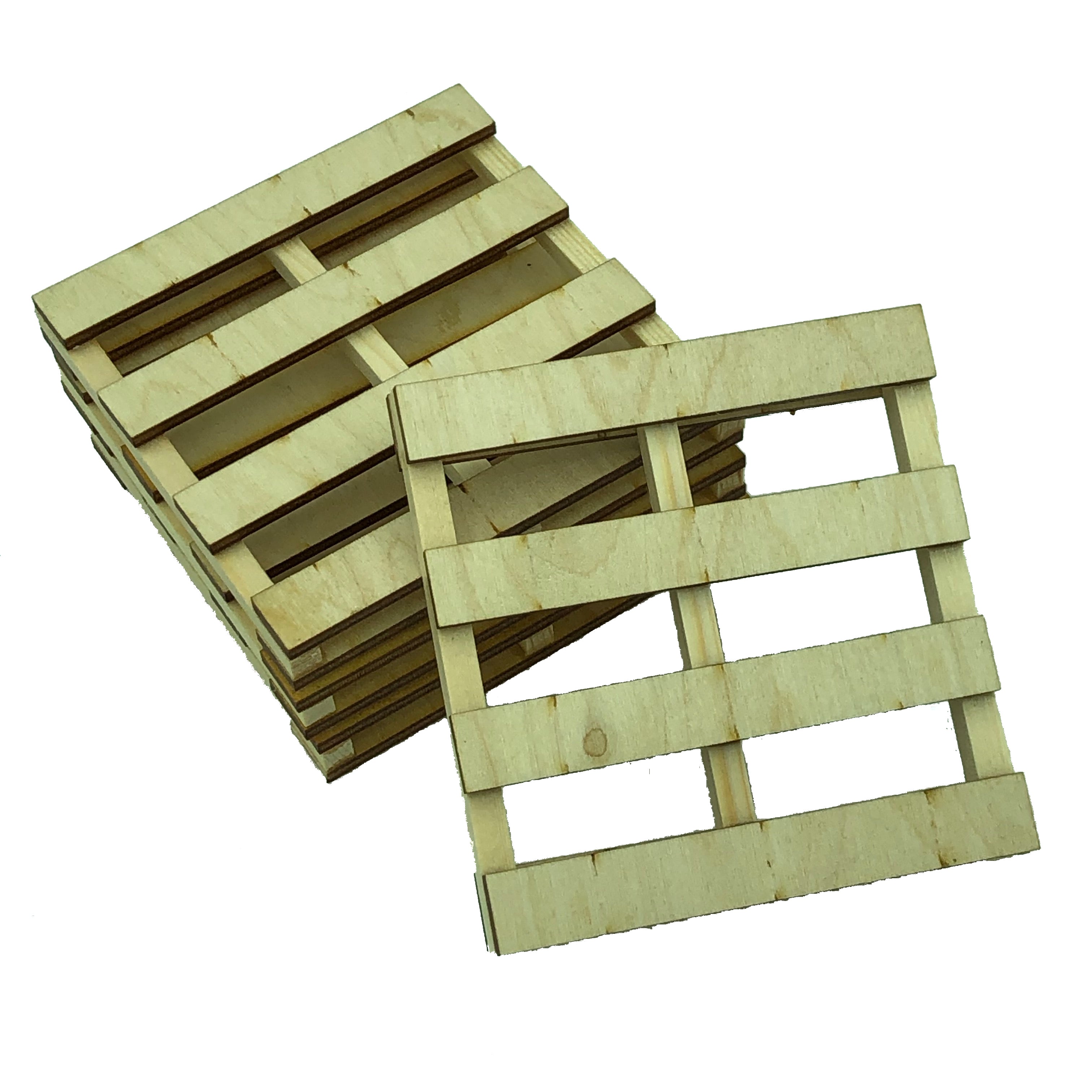 Wooden pallet coasters - set of four