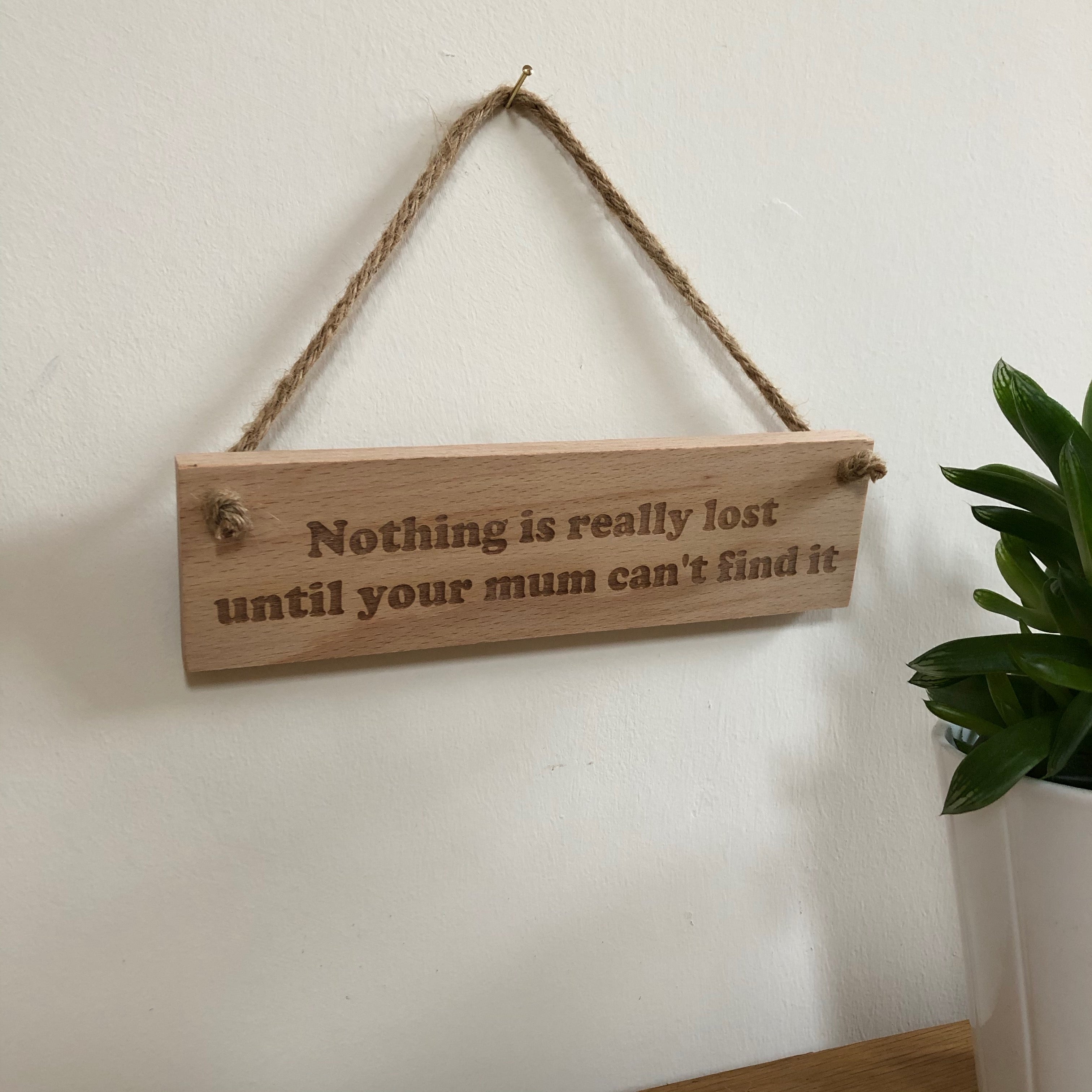 Wooden hanging plaques