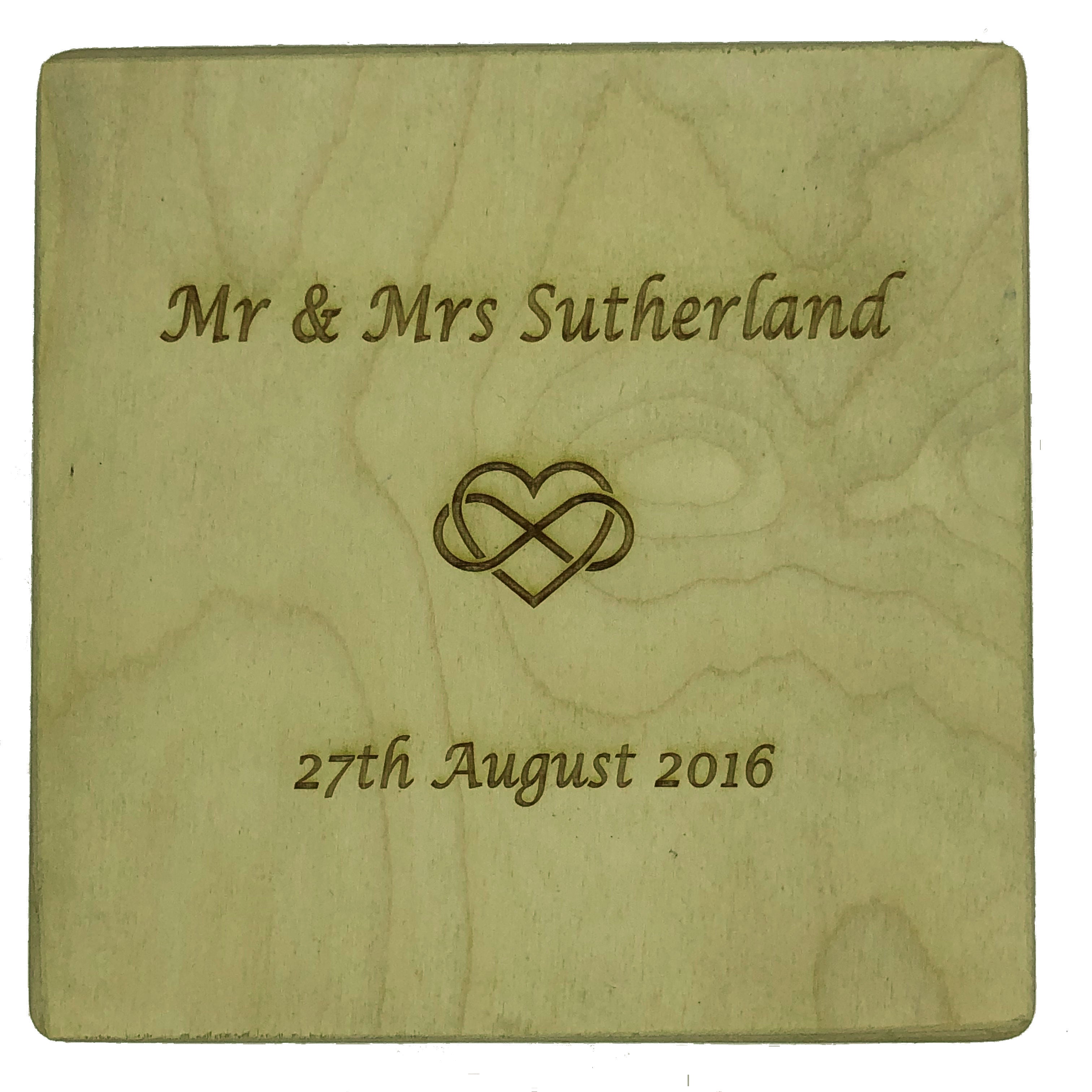 Personalised wooden keepsake memory box