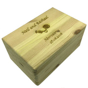 Personalised wooden keepsake memory box