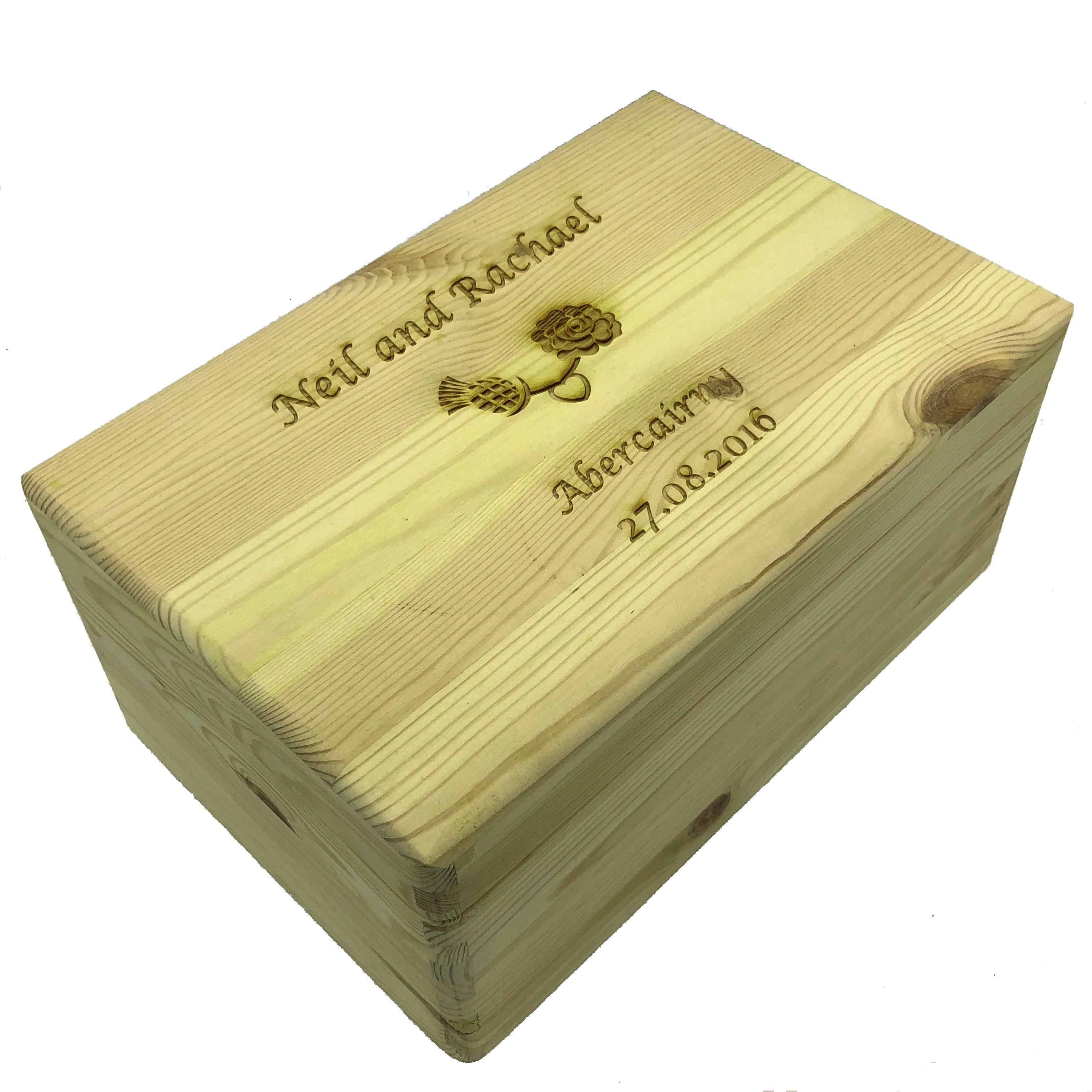 Personalised wooden keepsake memory box