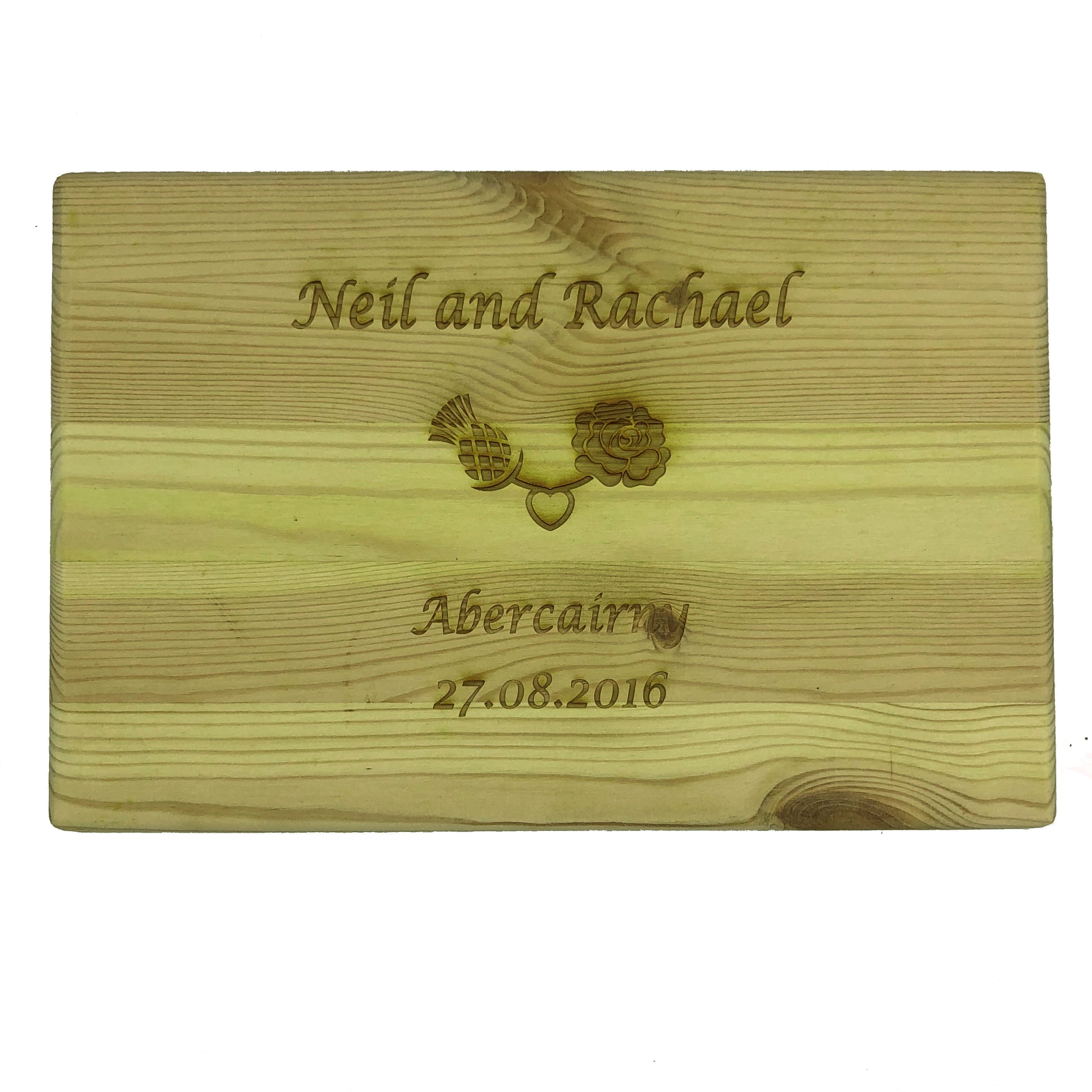 Personalised wooden keepsake memory box