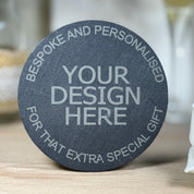 Personalised bespoke coaster - round