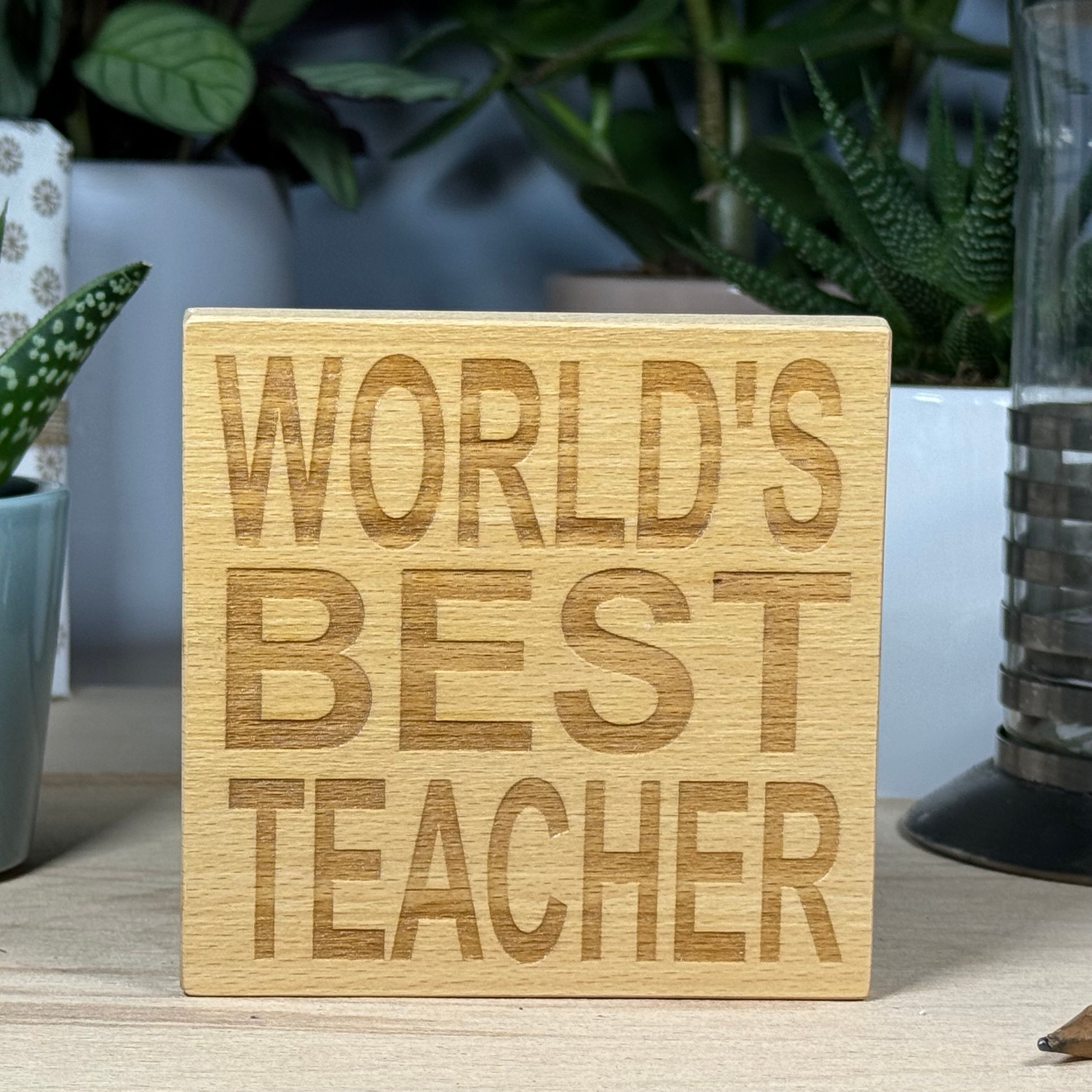 CO1-018-T Coaster - world's best teacher