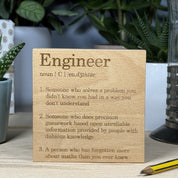 Wooden coaster - occupation - engineer