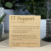 Wooden coaster - occupation - IT support