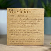 Wooden coaster - occupation - musician