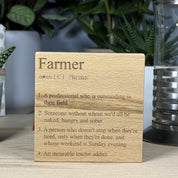 Wooden coaster - occupations - farmer