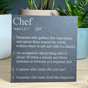 Slate coaster - occupations - chef