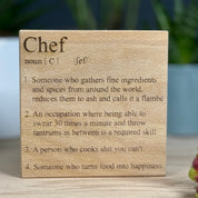 Wooden coaster - occupations - chef