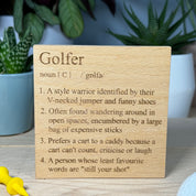 Wooden coaster - occupation - golfer