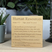 Wooden coaster - occupation - human resources HR