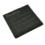 Slate coaster - definition - daughter