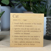 Wooden coaster - cat definition