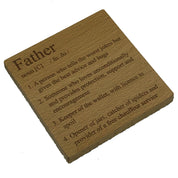 Wooden coaster gift - father