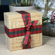 Wooden coaster - 12 twelve days of Christmas