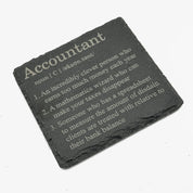Slate coaster - occupation - accountant