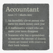 Slate coaster - occupation - accountant