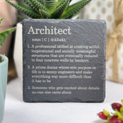 Slate coaster gift - occupation - architect