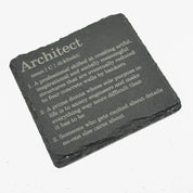 Slate coaster gift - occupation - architect