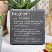 Slate coaster - occupation - engineer