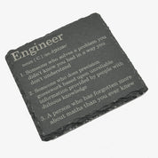 Slate coaster - occupation - engineer