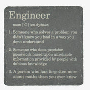 Slate coaster - occupation - engineer