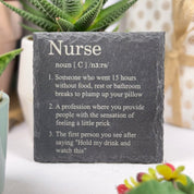 Slate coaster - occupation - nurse
