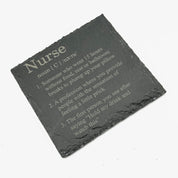 Slate coaster - occupation - nurse