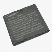 Slate coaster - occupations - doctor