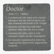 Slate coaster - occupations - doctor