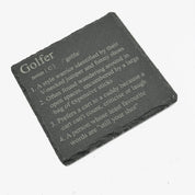 Slate coaster - occupation - golfer