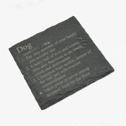 Slate coaster - dog definition
