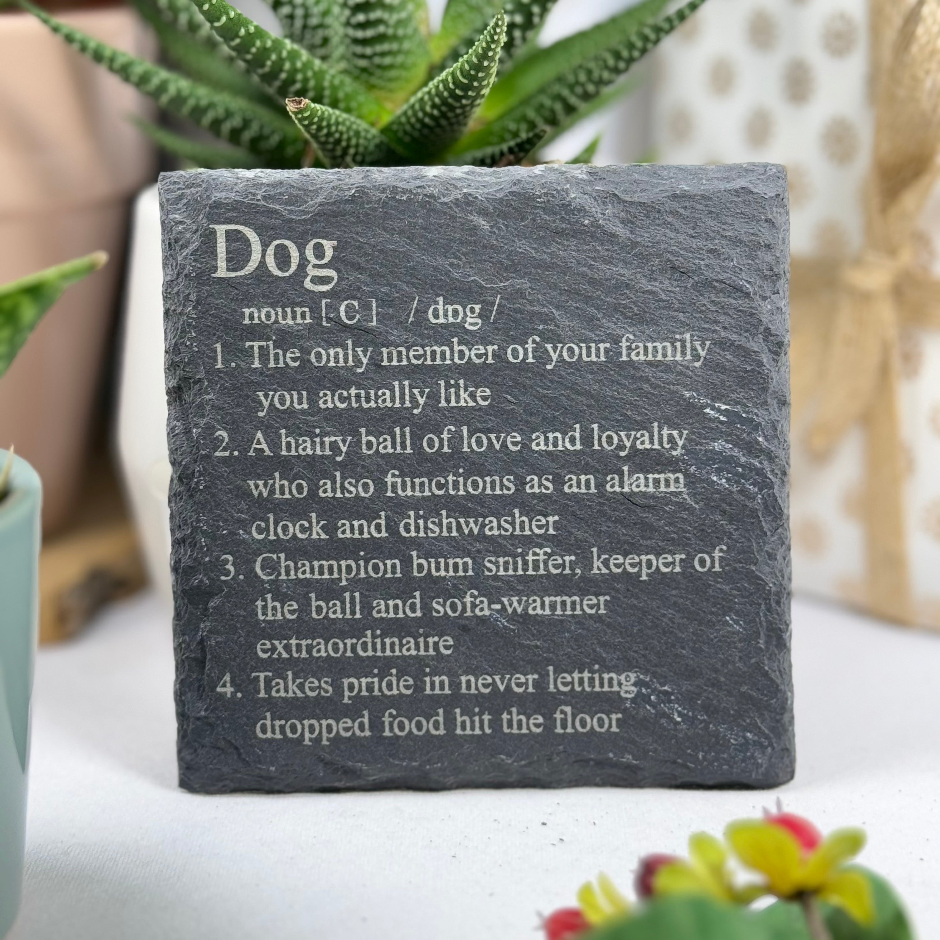 Slate coaster - dog definition