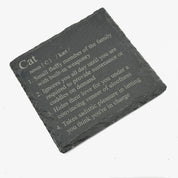 Slate coaster - cat definition