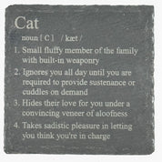 Slate coaster - cat definition