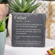 Slate coaster gift - father