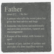 Slate coaster gift - father