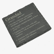 Slate coaster - definition - grandad