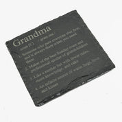 Slate coaster gift for grandma - definition