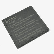 Slate coaster gift for sister - definition