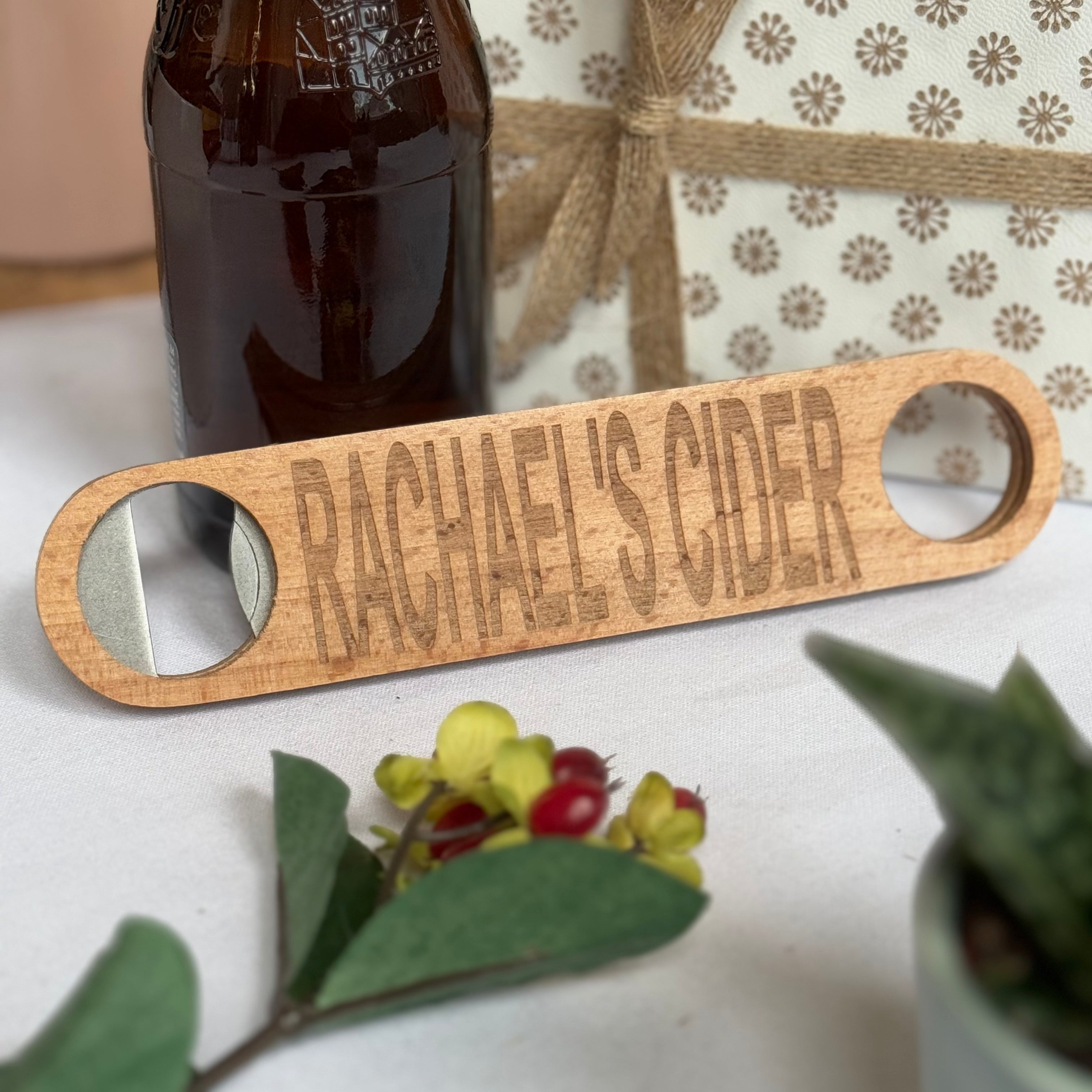 Personalised bottle opener gift
