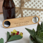 Personalised bottle opener gift