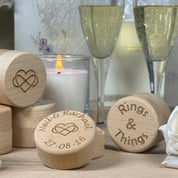 Wooden ring trinket box