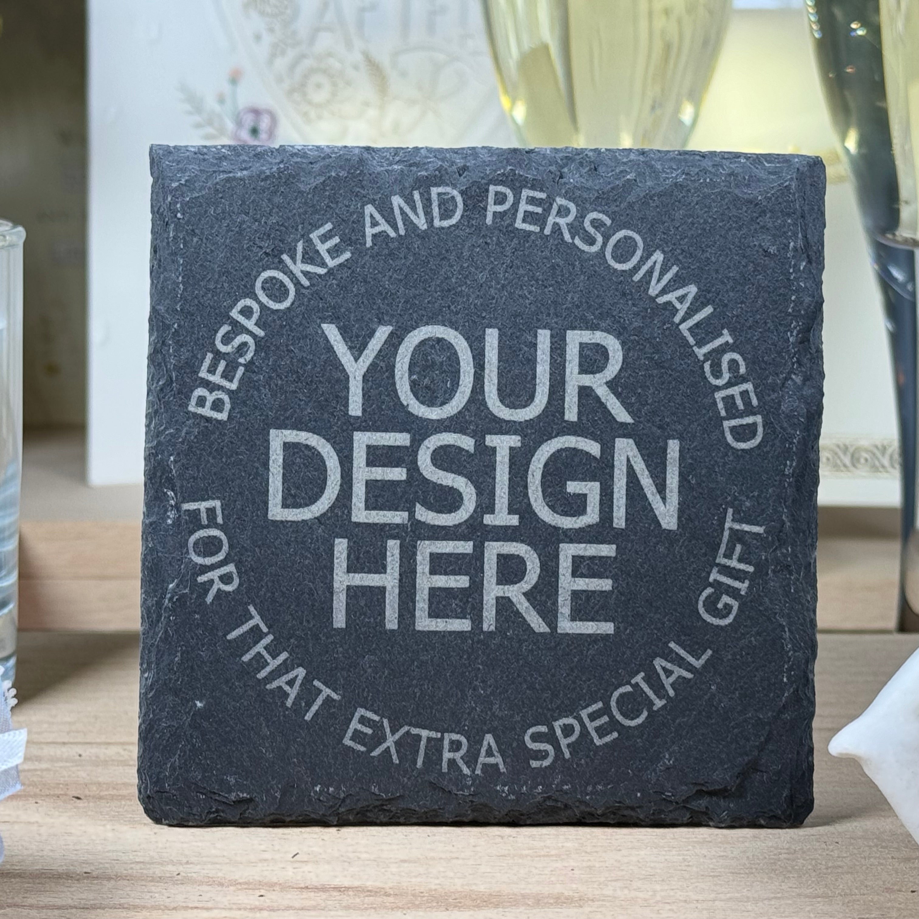 Personalised bespoke coaster - slate