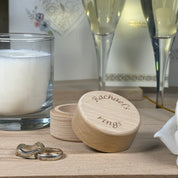 Wooden ring trinket box - personalised