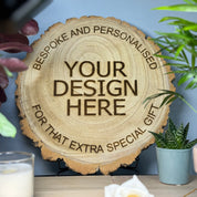 Personalised wedding gift - rustic wooden platter - bespoke