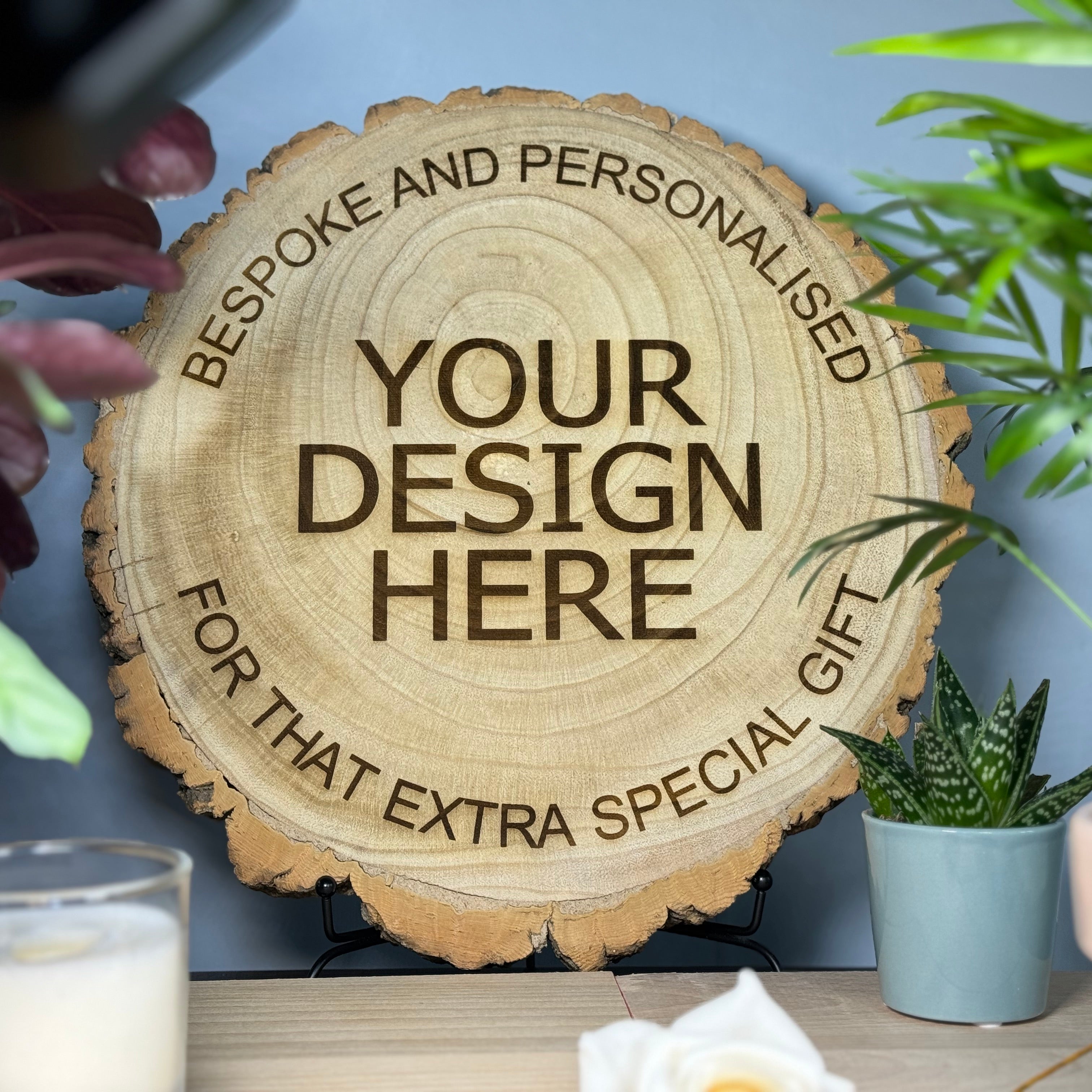 Personalised wedding gift - rustic wooden platter - bespoke