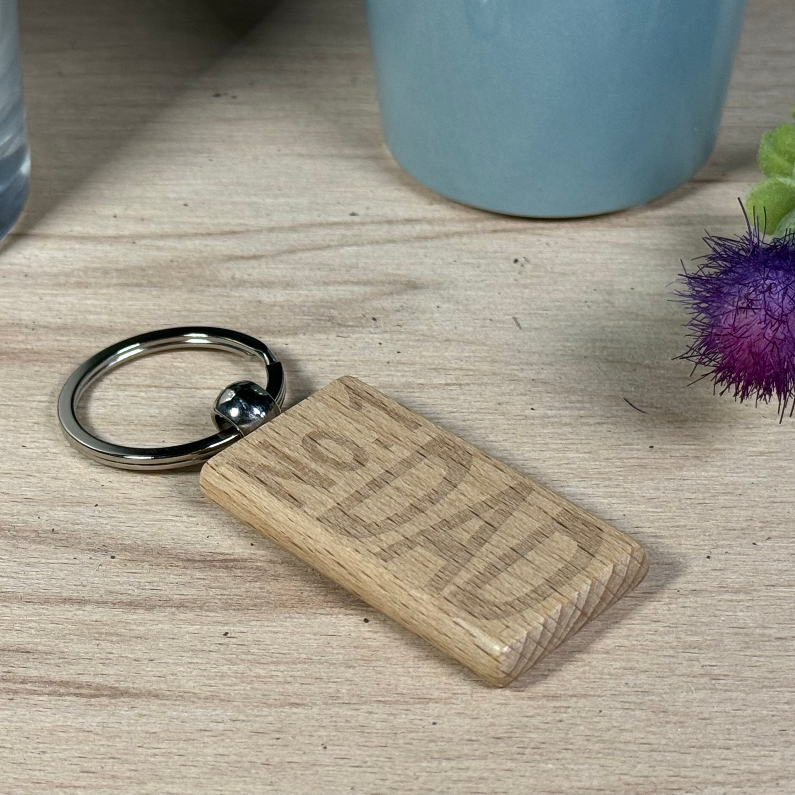 Wooden keyring - No. 1 Dad