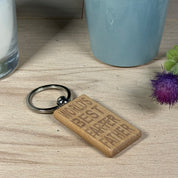 Wooden keyring - fathers day - world's best farter father